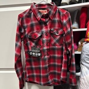 DIXXON Red Plaid Women’s Shirt